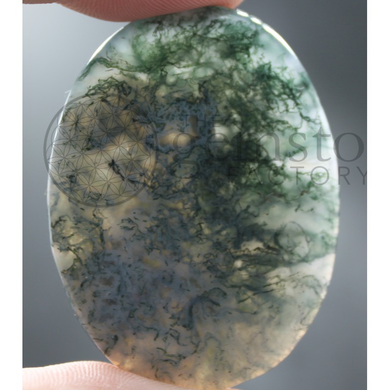 Pink and Green Moss Agate Ovals